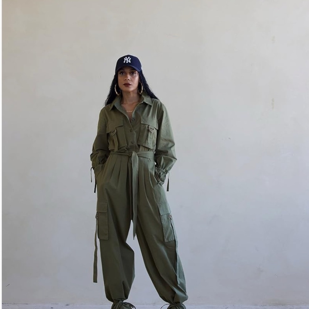 The Drop: Olive Green Utility Jumpsuit by Notorious Kia